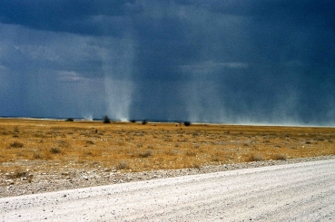 Windhosen im Etosha Nationalpark, Namibia